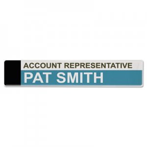 Advantus 75329 Panel Wall Sign Name Holder, Acrylic, 9 x 2, 6/Pack, Clear