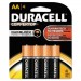 Duracell MN1500B4Z CopperTop Alkaline Batteries with Duralock Power Preserve Technology, AA, 4/Pk