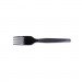 Dixie FM507 Plastic Cutlery, Heavy Mediumweight Forks, Black, 100/Box
