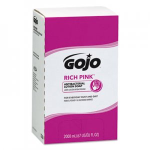 GOJO GOJ7220 RICH PINK Antibacterial Lotion Soap Refill, Floral, 2,000 mL, 4/Carton