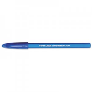 Paper Mate 6110187 ComfortMate Ballpoint Stick Pen, Blue Ink, Medium, Dozen