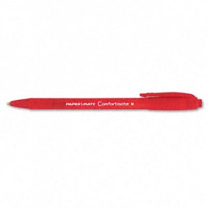Paper Mate 6320187 ComfortMate Ballpoint Retractable Pen, Red Ink, Medium, Dozen
