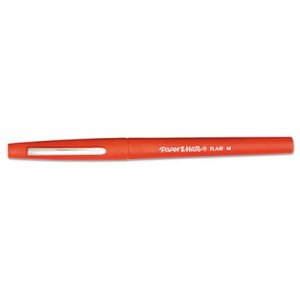 Paper Mate 8420152 Point Guard Flair Porous Point Stick Pen, Red Ink, Medium, Dozen