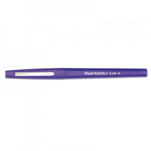 Paper Mate 8450152 Point Guard Flair Porous Point Stick Pen, Purple Ink, Medium, Dozen