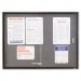 Quartet 2364S Enclosed Bulletin Board, Fabric/Cork/Glass, 48 x 36, Gray, Aluminum Frame