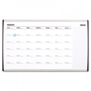 Quartet ARCCP3018 Magnetic Dry-Erase Calendar, 18 x 30, White Surface, Silver Aluminum Frame