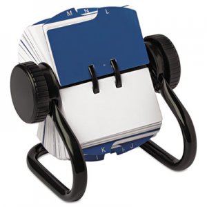 Rolodex 66700 Open Rotary Card File Holds 250 1 3/4 x 3 1/4 Cards, Black