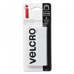 VELCRO Brand VEK90200 Industrial-Strength Hook & Loop Fasteners, 2" x 4", White