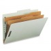 Smead 19022 Gray/Green 100% Recycled Pressboard Colored Classification Folders