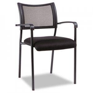 Alera ALEEK43ME10B Eikon Series Stacking Mesh Guest Chair, Black, 2/Carton