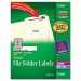 Avery AVE75366 Permanent File Folder Labels, TrueBlock, Inkjet/Laser, White, 1800/Box