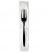 Dixie FH53C7 Individually Wrapped Forks, Plastic, Black, 1000/Carton
