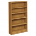 HON 1875C 1870 Series Bookcase, Five Shelf, 36w x 11 1/2d x 60 1/8h, Harvest