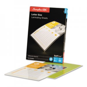 Swingline GBC 3747307 SelfSeal Single-Sided Letter-Size Laminating Sheets, 3mil, 9 x 12, 50/Pack