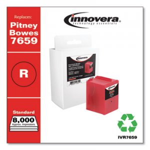 Innovera IVR7659 Compatible Red Postage Meter Ink, Replacement for Pitney Bowes 765-9 (7659), 8,000 Page-Yield