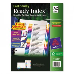 Avery 11085 Ready Index Customizable Table of Contents Multicolor Dividers, 26-Tab, Letter
