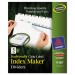 Avery 11580 Print & Apply Clear Label Dividers w/White Tabs, 5-Tab, Letter, 5 Sets