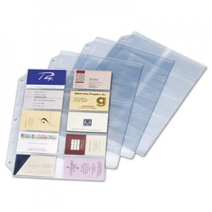 Cardinal CRD7856000 Business Card Refill Pages, Holds 200 Cards, Clear, 20 Cards/Sheet, 10/Pack