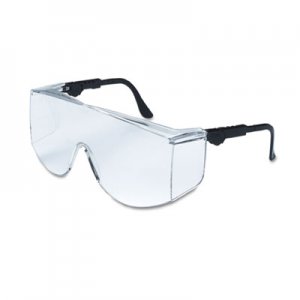 MCR CRWTC110XL Tacoma Wraparound Safety Glasses, Black Frames, Clear Lenses