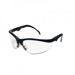 Crews KD310 Klondike Plus Safety Glasses, Black Frame, Clear Lens