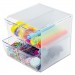 deflecto 350301 Desk Cube, with Four Drawers, Clear Plastic, 6 x 7-1/8 x 6