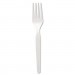Dixie FM217 Plastic Cutlery, Heavy Mediumweight Forks, White, 1000/Carton