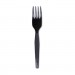 Dixie FM517 Plastic Cutlery, Heavy Mediumweight Forks, Black, 1000/Carton