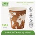 Eco-Products ECOEPBHC10WA World Art Renewable Compostable Hot Cups, 10 oz., 50/PK, 20 PK/CT