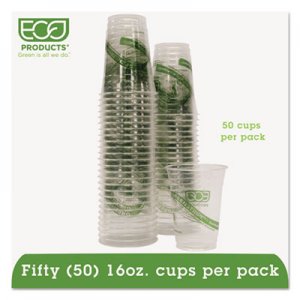 Eco-Products EPCC16GSPK GreenStripe Renewable/Compostable Cold Cups Convenience Pack, 16oz, 50/PK