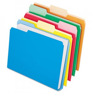 Pendaflex 54460 DoubleStuff File Folders, 1/3 Cut, Letter, Assorted, 50/Pack