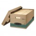 Bankers Box 1270101 STOR/FILE Extra Strength Storage Box, Letter, Lift-Off Lid, Kft/Green, 12/Carton