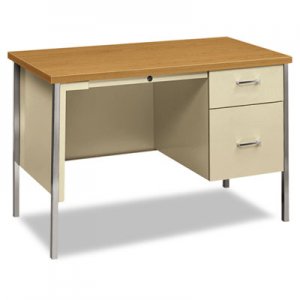 HON 34002RCL 34000 Series Right Pedestal Desk, 45 1/4w x 24d x 29 1/2h, Harvest/Putty