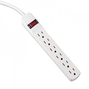 Innovera IVR73306 Six-Outlet Power Strip, 6 ft Cord, 1.94 x 10.19 x 1.19, Ivory