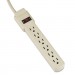 Innovera IVR73304 Six-Outlet Power Strip, 4 ft Cord, 1.94 x 10.19 x 1.19, Ivory