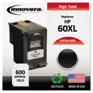 Innovera IVRC641WN Remanufactured CC641WN (60XL) High-Yield Ink, Black