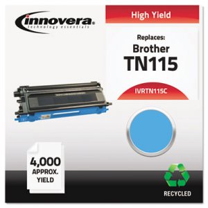 Innovera IVRTN115C Remanufactured TN115C High-Yield Toner, Cyan