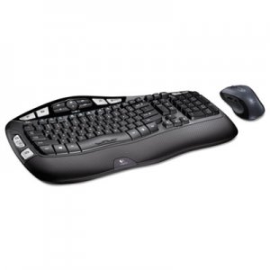 Logitech 920002555 MK550 Wireless Desktop Set, Keyboard/Mouse, USB, Black