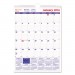 Brownline C171101 One Month Per Page Twin Wirebound Wall Calendar, 8 x 11, 2016
