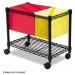 Safco 5201BL Wire Mobile File, One-Shelf, 14w x 24d x 20-1/2h, Black