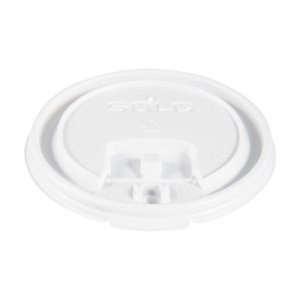 Dart SCCLB3081 Lift Back and Lock Tab Cup Lids, for 8oz Cups, White, 100/Sleeve, 20 Sleeves/CT