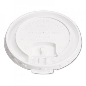 SOLO Cup Company LB3101 Lift Back & Lock Tab Cup Lids for Foam Cups, 10oz, White, 1000/Carton