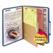 Smead SMD14077 6-Section Pressboard Top Tab Pocket-Style Classification Folders with SafeSHIELD Fasteners, 2 Dividers, Letter, Blue, 10/Box