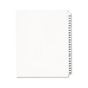 Avery AVE01345 Preprinted Legal Exhibit Side Tab Index Dividers, Avery Style, 25-Tab, 376 to 400, 11 x 8.5