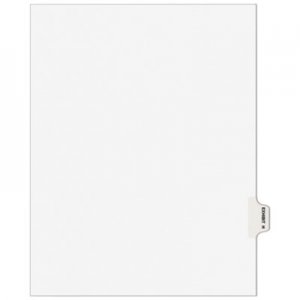 Avery AVE01378 Avery-Style Preprinted Legal Side Tab Divider, Exhibit H, Letter, White, 25/Pack, (1378)