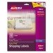 Avery AVE18664 Matte Clear Easy Peel Shipping Labels, Inkjet, 3 1/3 x 4, 60/Pack
