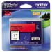 Brother P-Touch TZE451 TZe Standard Adhesive Laminated Labeling Tape, 1w, Black on Red