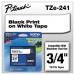 Brother P-Touch TZE241 TZe Standard Adhesive Laminated Labeling Tape, 3/4w, Black on White