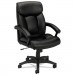 basyx VL151SB11 VL151 Series Executive High-Back Chair, Black Leather