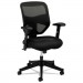 basyx VL531MM10 VL531 Series High-Back Work Chair, Mesh Back, Padded Mesh Seat, Black