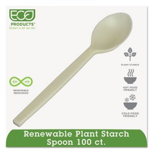 Eco-Products ECOEPS003PK Plant Starch Spoon - 7", 50/PK